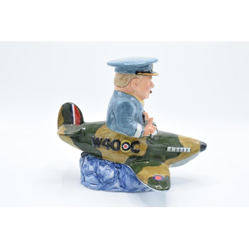 81 - Bairstow Manor Collectables comical model of Winston Churchill in a spitfire. In good condition with... 