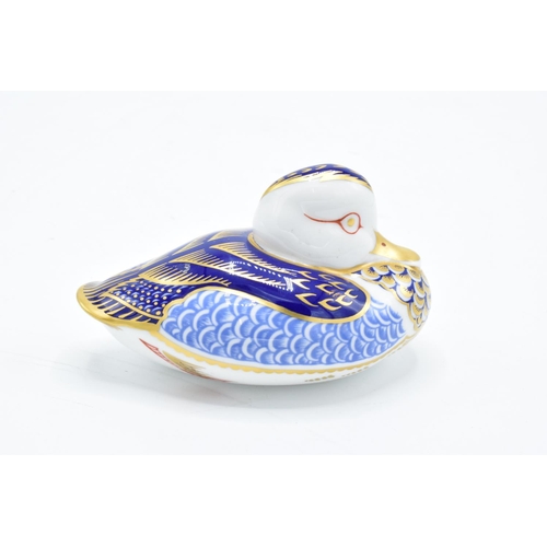 91 - Royal Crown Derby paperweight in the form of a duck. In good condition with no obvious damage or res... 