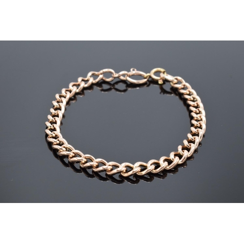 220E - An antique 9ct rose gold bracelet 19.5 cm in length. 5.5 grams.