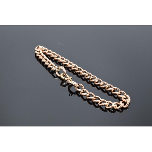 220E - An antique 9ct rose gold bracelet 19.5 cm in length. 5.5 grams.