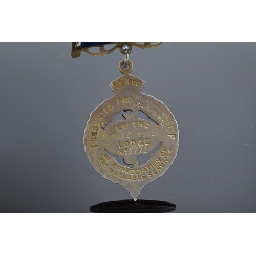 220G - A silver medal and ribbon presented to Arthur J Thorne by the Royal Borough Lodge (GLE) Birmingham 1... 