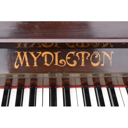 329 - A Breedon and Middleton 'Mydleton' of 42 High Street Crewe upright wooden piano with 85 keys togethe... 