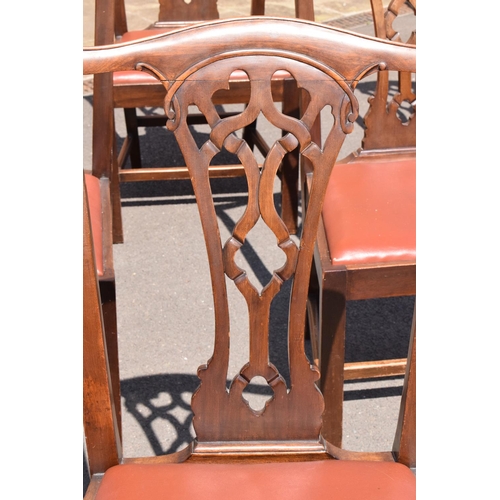 338 - A set of 6 George III mahogany dining chairs circa 1770-1800 (6). 98cm tall. In good functional cond... 