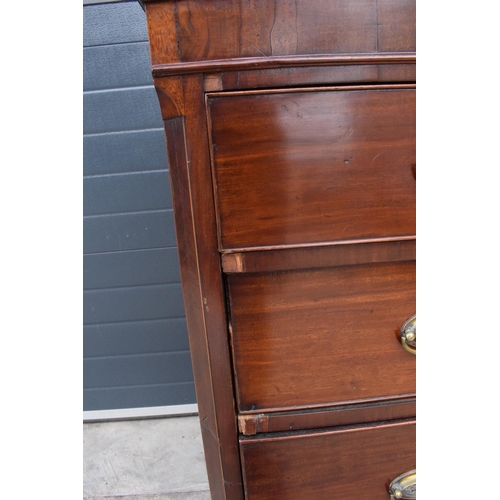 365 - Edwardian mahogany 2 over 3 chest of drawers. 120cm x 56 x 115cm tall. In good functional condition ... 