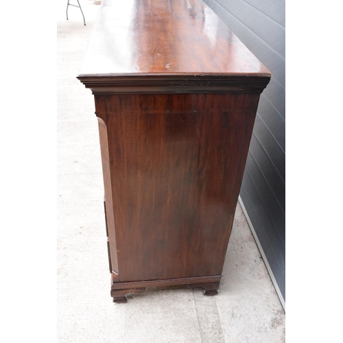 365 - Edwardian mahogany 2 over 3 chest of drawers. 120cm x 56 x 115cm tall. In good functional condition ... 