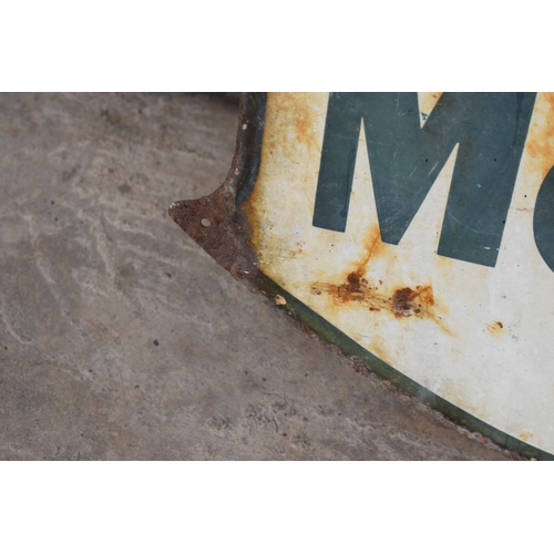 230A - An original Mobiloil enamel advertising sign with the 'Flying Pegasus' logo 38 x 38cm. Please check ... 