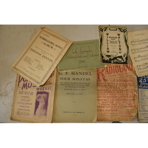 258 - A collection of early to mid 20th century piano and sheet music to include a Serio-comic song album ... 