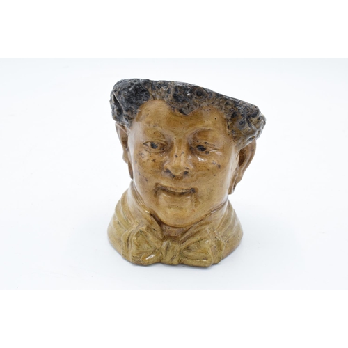 264 - A 19th century Bernard Bloch stoneware tobacco jar in the form a boy, impressed marks to base 'BB'. ... 