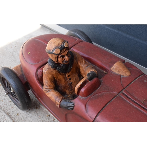 280 - A vintage Reprocrafters style large model of a vintage car. 75cm long. In good condition generally t... 