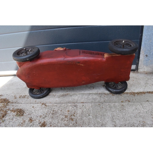 280 - A vintage Reprocrafters style large model of a vintage car. 75cm long. In good condition generally t... 