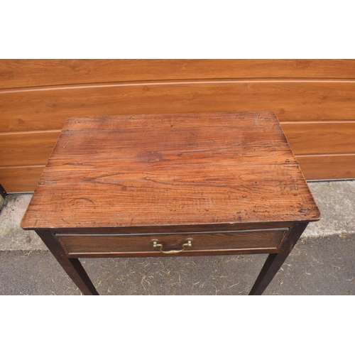 290 - A late Victorian oak single draw sideboard/ side table. 76 x 48 x 75cm. In good functional condition... 