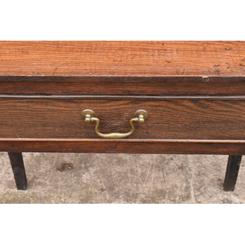 290 - A late Victorian oak single draw sideboard/ side table. 76 x 48 x 75cm. In good functional condition... 