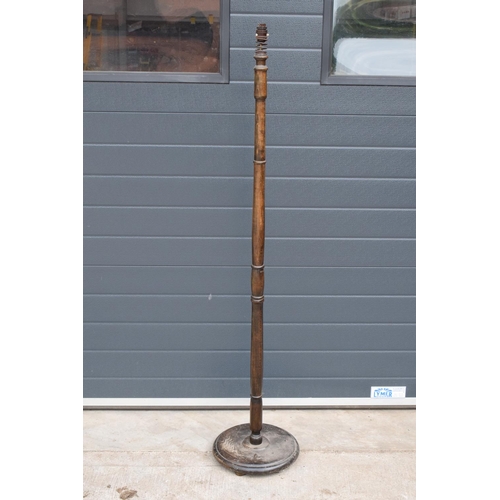 296 - 1930s free standing standard lampbase. 159cm tall. Untested. In good functional condition though sho... 