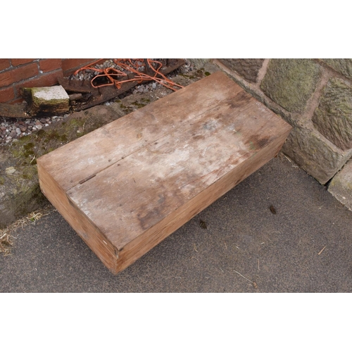 301F - A wooden 20th century tool chest to include the contents including tools etc. NO POSTAGE.