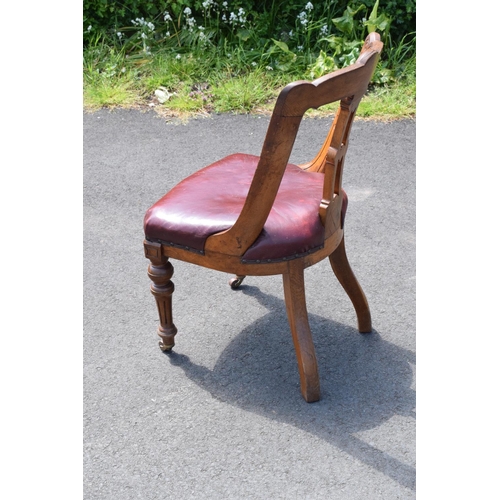 308 - Set of six late Victorian walnut dining chairs. In good functional condition though, as expected, it... 