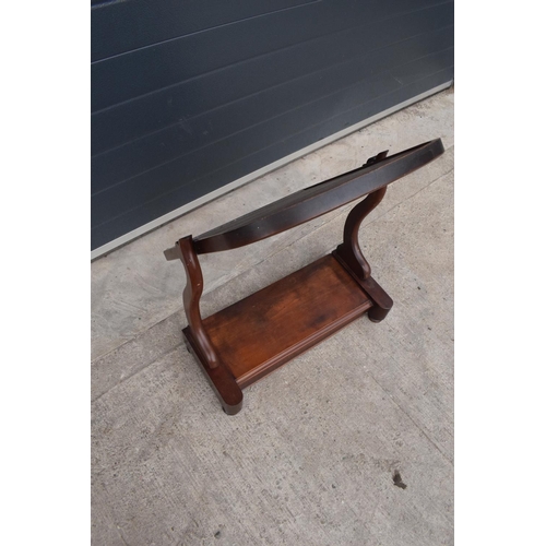 366 - Victorian mahogany dressing table mirror with folding lid/ drawer. 81cm tall.