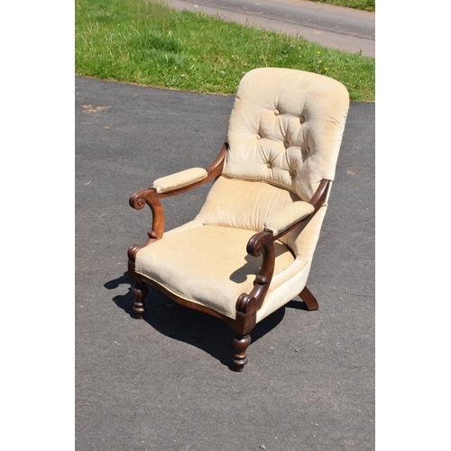 369 - Edwardian upholstered parlour chair