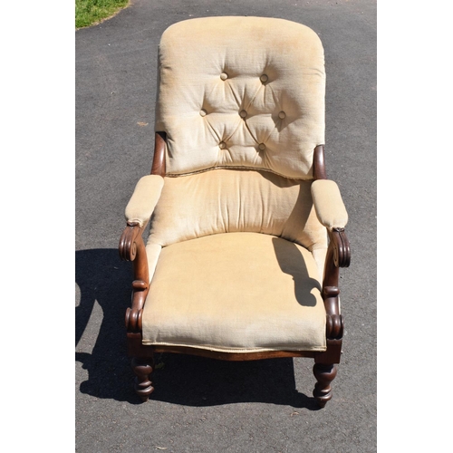 369 - Edwardian upholstered parlour chair