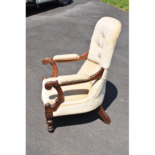 369 - Edwardian upholstered parlour chair