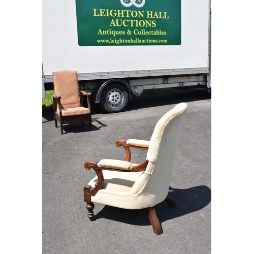 369 - Edwardian upholstered parlour chair