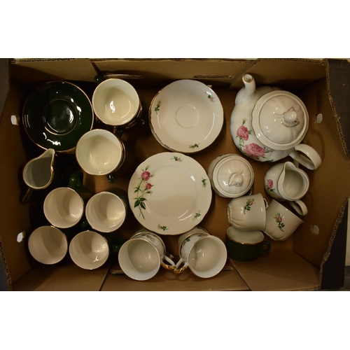 40 - A mixed collection of tea ware to include Christineholme Porcelain tea set in a Rose design to consi... 