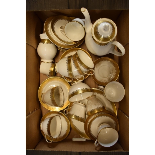 45 - A collection of Royal Grafton Fine Bone China tea ware in the Regal design to include duos and trios... 