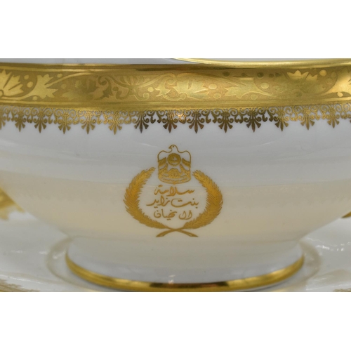 46 - A collection of Royal Grafton Fine Bone China dinner ware to include lidded tureens, a veg bowl twin... 