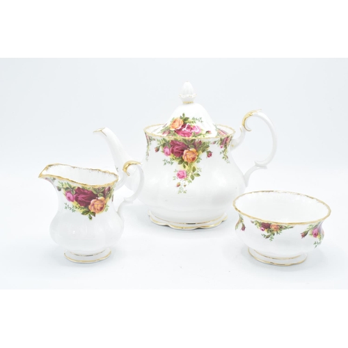 50 - A collection of Royal Albert Old Country Roses items to include a large teapot, milk and sugar (3). ... 