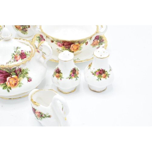 57 - A collection of Royal Albert Old Country Roses items to include 2 x twin-handled soup bowls and sauc... 