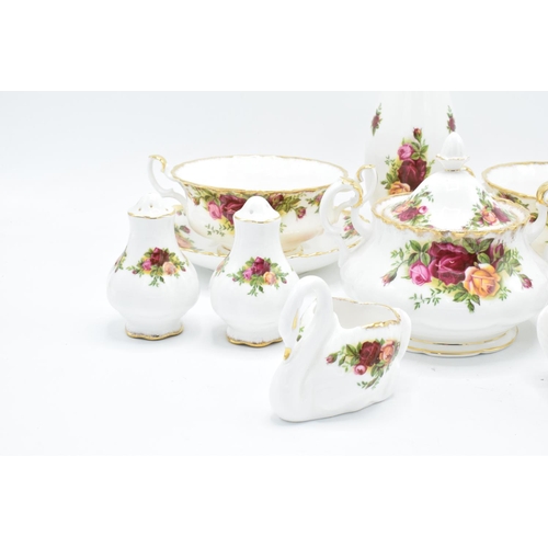 57 - A collection of Royal Albert Old Country Roses items to include 2 x twin-handled soup bowls and sauc... 