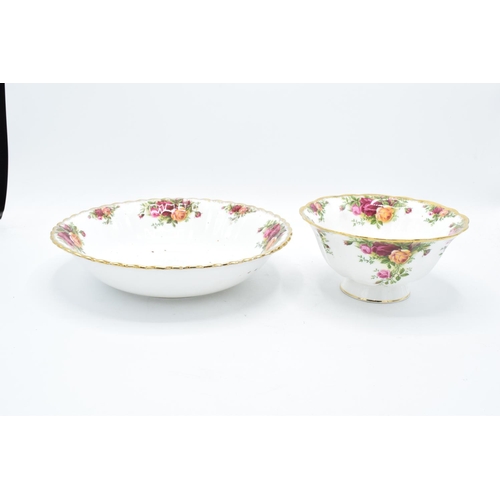 59 - A collection of Royal Albert Old Country Roses items to include a lidded tureen, 2 large oval platte... 