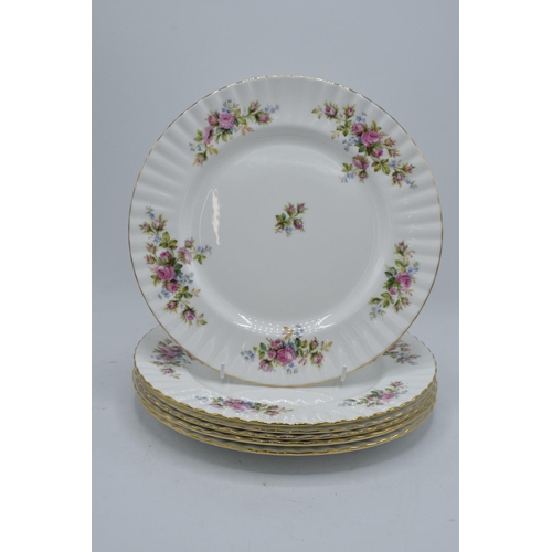 65 - A collection of Royal Albert Moss Rose items to include 6 x 27cm diameter dinner plates (6). In good... 