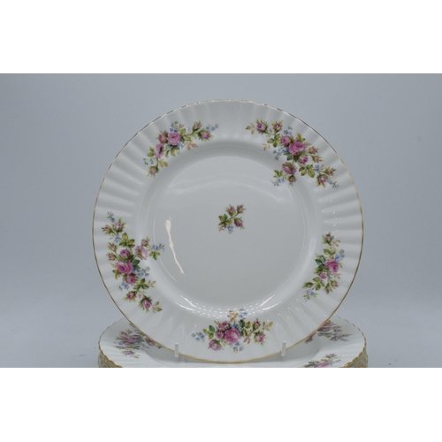 65 - A collection of Royal Albert Moss Rose items to include 6 x 27cm diameter dinner plates (6). In good... 