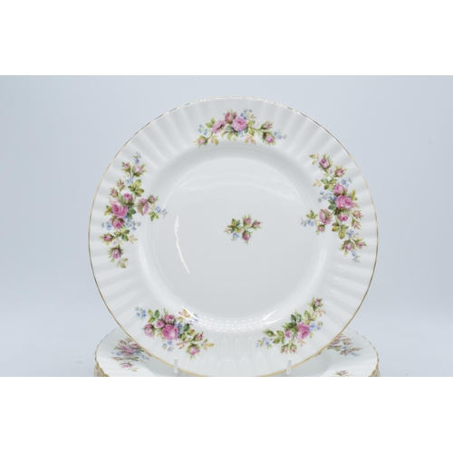 66 - A collection of Royal Albert Moss Rose items to include 6 x 27cm diameter dinner plates (6). In good... 