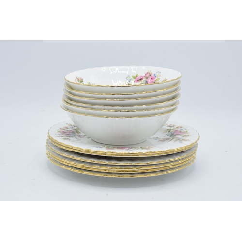 68 - A collection of Royal Albert Moss Rose items to include 6 x 16cm diameter bowls and 6 x 20.5cm diame... 