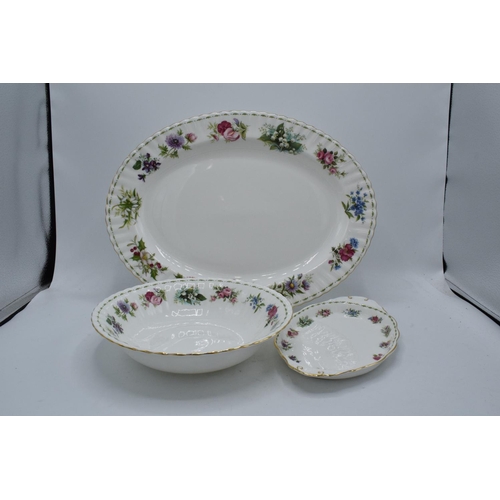 70B - A collection of Royal Albert items in the Flower of the Month design to include a large oval platter... 