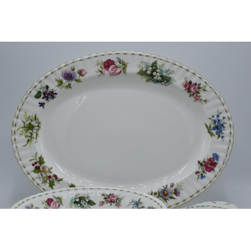 70B - A collection of Royal Albert items in the Flower of the Month design to include a large oval platter... 