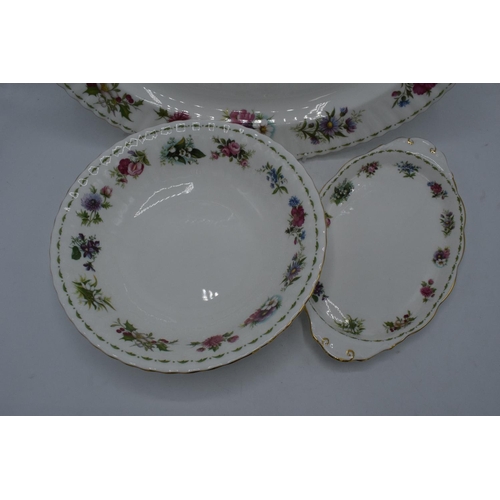 70B - A collection of Royal Albert items in the Flower of the Month design to include a large oval platter... 