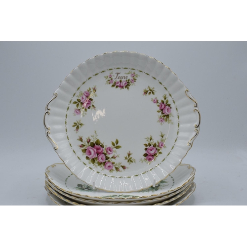 70C - A collection of Royal Albert items in the Flower of the Month Series to include 6 x cake plates with... 