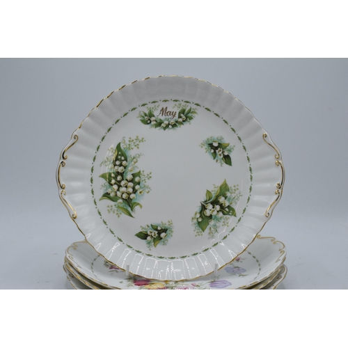 70C - A collection of Royal Albert items in the Flower of the Month Series to include 6 x cake plates with... 