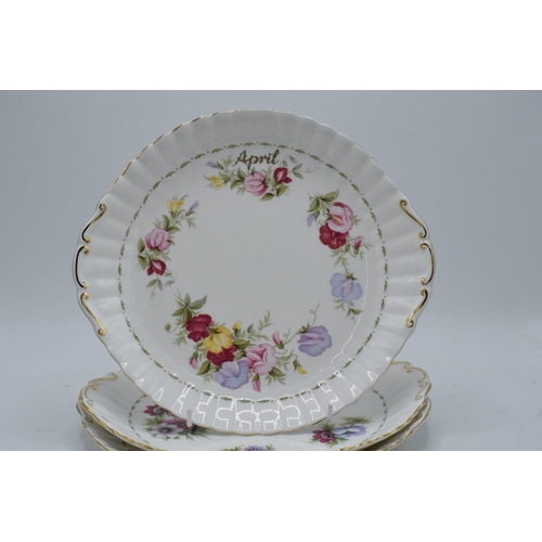 70C - A collection of Royal Albert items in the Flower of the Month Series to include 6 x cake plates with... 