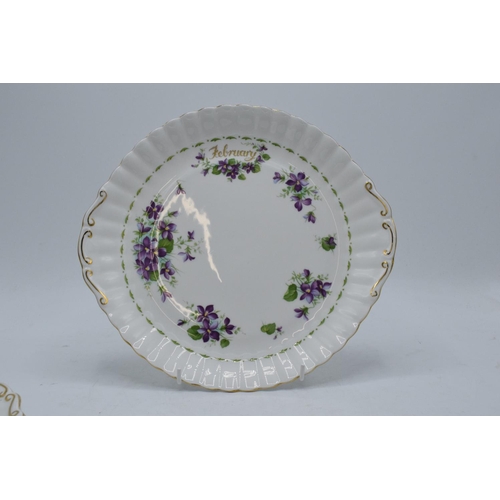 70C - A collection of Royal Albert items in the Flower of the Month Series to include 6 x cake plates with... 