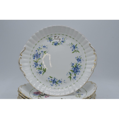 70D - A collection of Royal Albert items in the Flower of the Month Series to include 6 x cake plates with... 