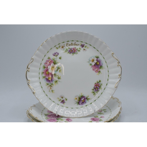 70D - A collection of Royal Albert items in the Flower of the Month Series to include 6 x cake plates with... 