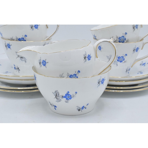 70E - A collection of Shelley Fine Bone China items in the Charm design 13752 to consist of 4 trios togeth... 