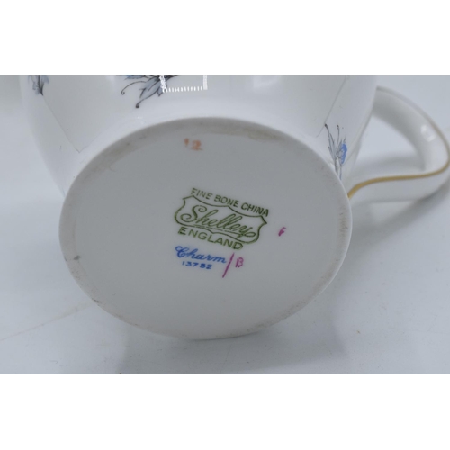 70E - A collection of Shelley Fine Bone China items in the Charm design 13752 to consist of 4 trios togeth... 