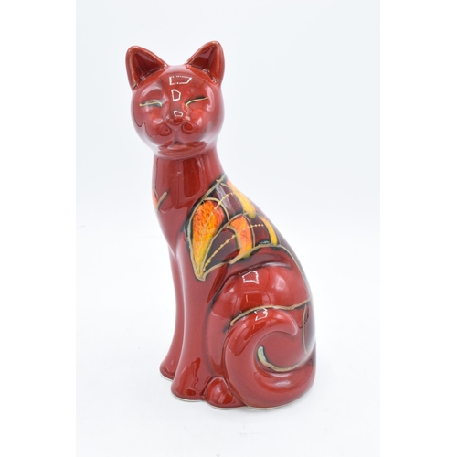 72 - Anita Harris Art Pottery model of a cat sitting tall. 22cm tall. In good condition with no obvious d... 