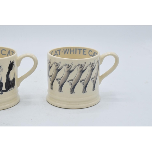 75 - A trio of Emma Bridgewater mugs in the Cats and Dogs design to include a Westie, a White Cat and ano... 