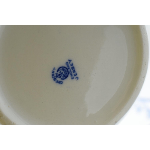 78 - A 19th century blue and white jug and bowl set by Crescent and Sons of Jersey.  In good condition wi... 