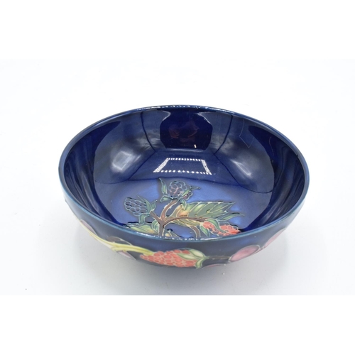 88 - Moorcroft shallow bowl decorated fruit and foliage 2000. In good condition with no obvious damage or... 